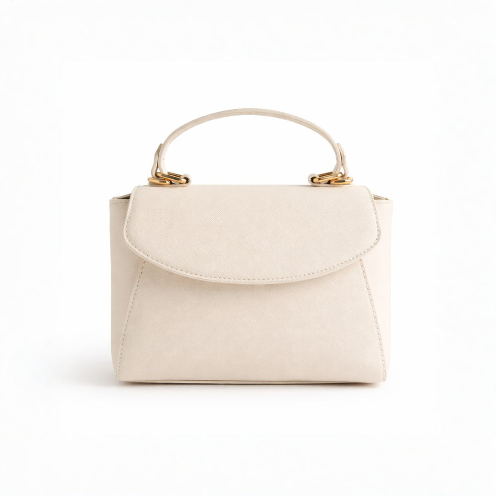 K&Co. Journey Collection Handle Side Bag - BEIGE
